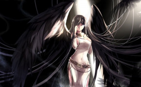 Anime Girl Black Wings Desktop Widescreen Wallpaper 84949