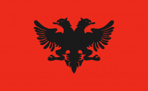 The Flag of Albania Desktop HD Wallpaper 86037