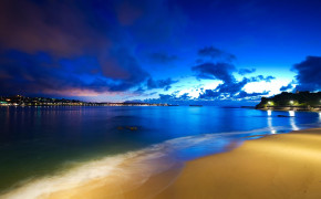 Night Beach HD Desktop Wallpaper 08898