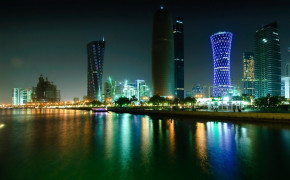 Qatar Skyline Background Wallpaper 88654