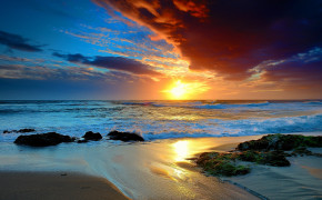 Beach Sunset Wallpaper HD 08707