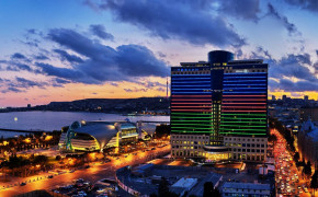 Baku Skyline Background Wallpaper 97316