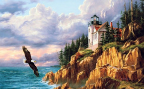 Bass Harbor Lighthouse Island Desktop Wallpaper 97588