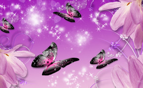 Purple Butterfly Widescreen Wallpapers 09330