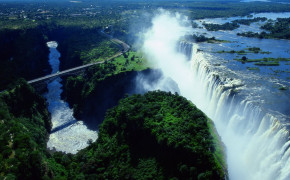 Zimbabwe Waterfall Background Wallpaper 94688