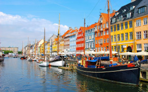 Denmark Nyhavn Port Background Wallpapers 95534