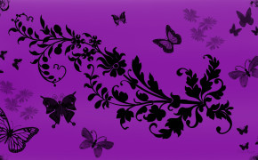 Purple Butterfly Background Wallpapers 09320