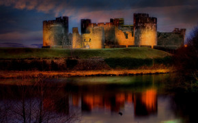 Caerphilly Castle Background Wallpaper 98911