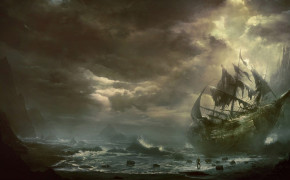 Abstract Pirate Art Background Wallpaper 101016