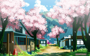 Garden Anime Romance HD Background Wallpaper 109688